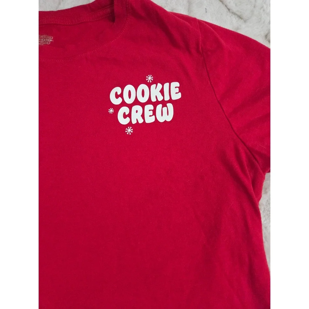 Wondershop Target Womens Red Cookie Crew Pajama Top Holiday Sleep Shirt Size M